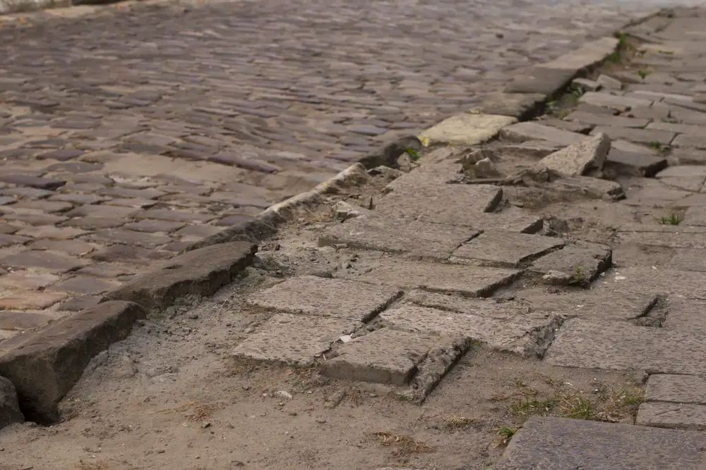 uneven public sidewalk