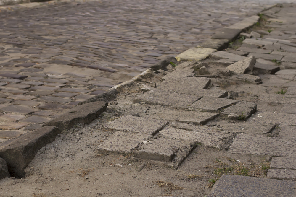 uneven public sidewalk